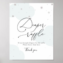 Over de Twinkle Star Diaper Raffle Sign Poster