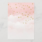 Over de uitnodiging tot het Baby shower Moon Girl  (Achterkant)