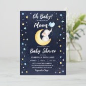 Over de uitnodiging tot het Baby shower van de maa (Staand voorkant)