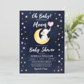 Over de uitnodiging tot het Baby shower van de maa (Staand voorkant)