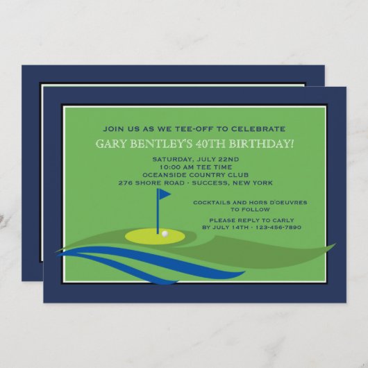 Over de uitnodiging tot het groene Golf (Voorkant / Achterkant)