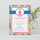 Over de uitnodiging van de Birthday Rainbow (Staand voorkant)