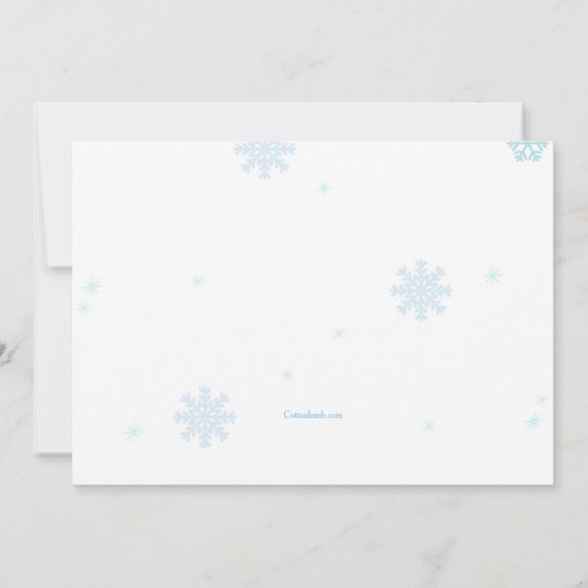 over de uitnodiging van de partij Slopes Birthday (Achterkant)