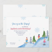 over de uitnodiging van de partij Slopes Birthday (Voorkant / Achterkant)