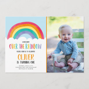 Over de uitnodiging van de Rainbow Blue Boy Birthd