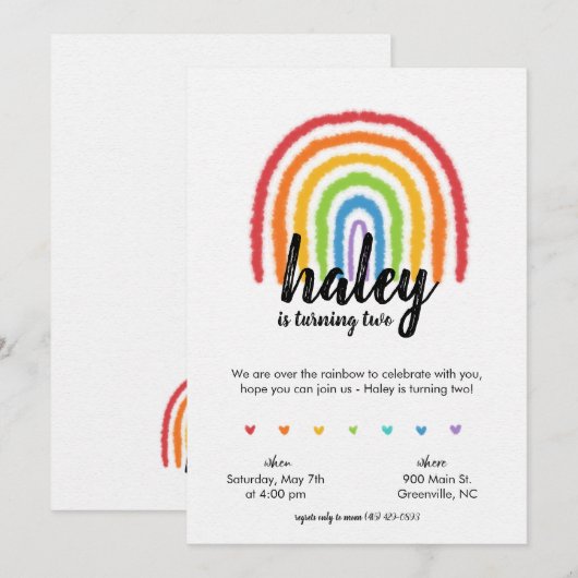 Over de uitnodiging van de regenboogdag om de Wate (Voorkant / Achterkant)