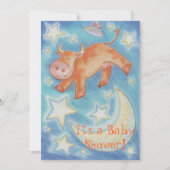 Over de uitnodiging van het Moon "Baby shower" (Voorkant)