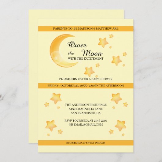 Over de uitnodiging voor de maan en de sterren (Voorkant / Achterkant)