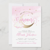 Over de uitnodiging voor het Baby shower Moon (Voorkant)