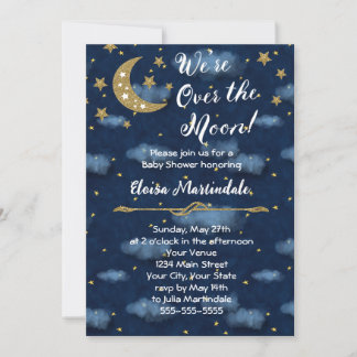 Over de uitnodiging voor het Baby shower Moon