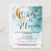 Over de uitnodiging voor het Baby shower Moon (Voorkant)