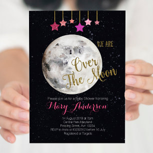 Over de uitnodiging voor het Baby shower Moon