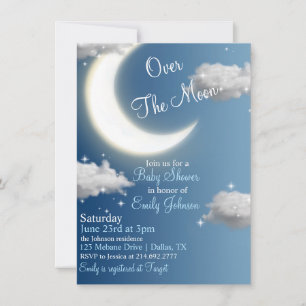 Over de uitnodiging voor het Baby shower Moon