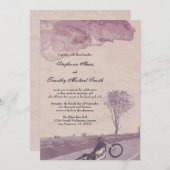 Over de uitnodiging voor het bruiloft van motorfie (Voorkant / Achterkant)