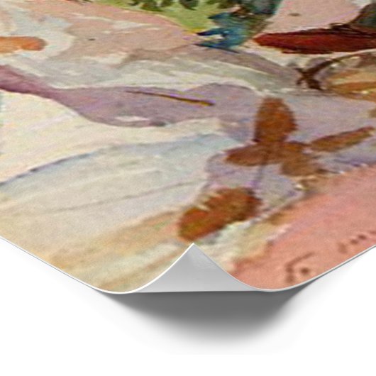 Over de Verandah door John Singer Sargent Poster (Hoek)