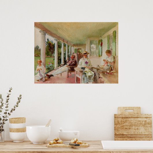Over de Verandah door John Singer Sargent Poster (Keuken)