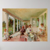 Over de Verandah door John Singer Sargent Poster (Voorkant)