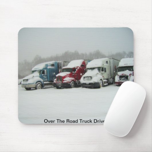 Over de vrachtwagenchauffeur muismat (Met muis)