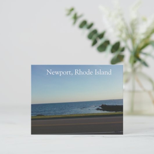 Over de weg in Newport, Rhode Island Briefkaart (Staand voorkant)