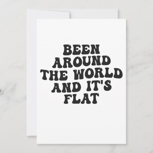 Over de Wereld Gereisd en het is Plat Grappig Cade Kaart (Voorkant)