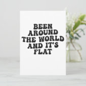 Over de Wereld Gereisd en het is Plat Grappig Cade Kaart (Staand voorkant)