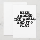 Over de Wereld Gereisd en het is Plat Grappig Cade Kaart (Voorkant / Achterkant)