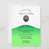 Over de zwarte ballon van de heuvel en Confetti Bi Kaart (Voorkant)