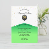 Over de zwarte ballon van de heuvel en Confetti Bi Kaart (Staand voorkant)