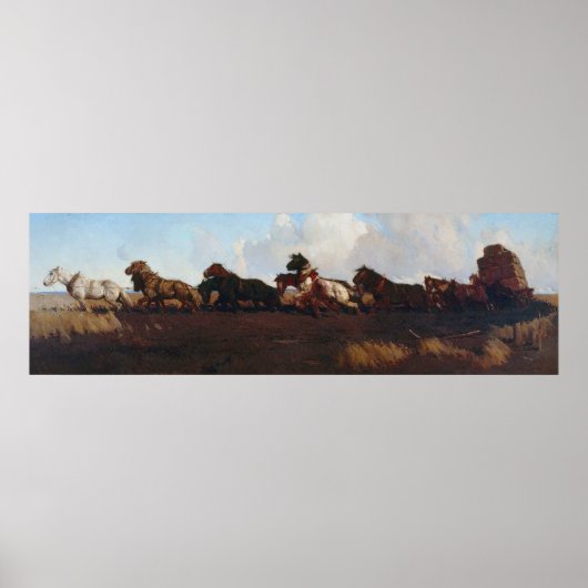 Over de zwarte bodems George Lambert 1899 Poster (Voorkant)