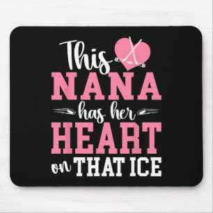 Over die ijshockey-nana-oma ijshockeyspeler muismat