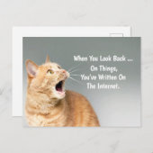 Over dingen die je hebt geschreven op het internet briefkaart (Voorkant / Achterkant)