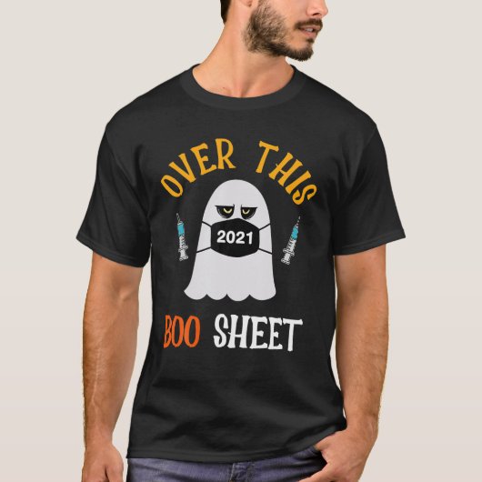 Over dit 2021 Boo Sheet Ghost Mask Classic Costum T-shirt (Voorkant)