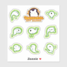 Over-Dramatic Ghosts Sticker Sheet voor Halloween