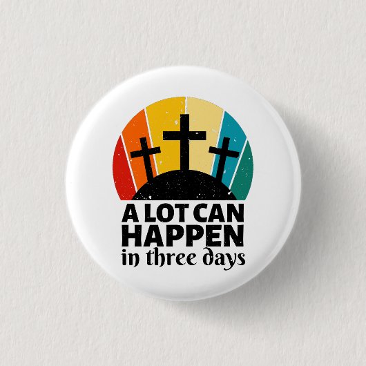 Over drie dagen kan er veel gebeuren ronde button 3,2 cm (Voorkant)