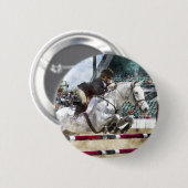 Over Easy Hunter Jumper Show Jumping Ronde Button 5,7 Cm (Voorkant /achterkant)