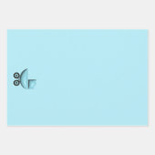 Over een Boy Baby shower Invite Gift Bag Inpakpapier Vel (Voorkant 2)