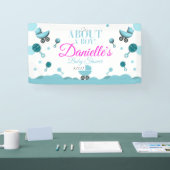 Over een Boy Baby shower Invite Gift Bag Spandoek (Beurs)