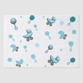 Over een Boy Baby shower Invite Gift Bag Tissuepapier