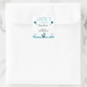 Over een Boy Baby shower Uitnodigen Sticker (Tas)