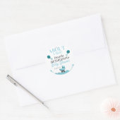 Over een Boy Baby shower Uitnodiging Sticker (Envelop)