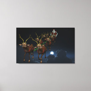 over een missie met een kerstmuur canvas afdruk