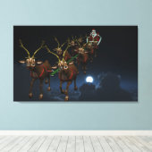 over een missie met een kerstmuur canvas afdruk (Insitu (Houten vloer))