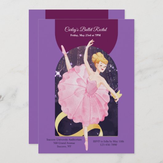 Over één "Toe Ballet"-overweging Kaart (Voorkant / Achterkant)