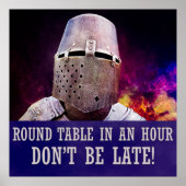 Over een uur rond tafel, niet te laat! poster (Voorkant)