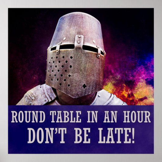 Over een uur rond tafel, niet te laat! poster (Voorkant)