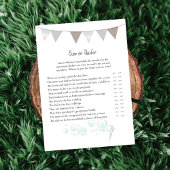 Over en Onder Spel Moderne Baby Olifant Kaart