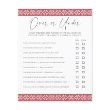 Over en Onder/Zou ze liever Baby shower games