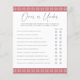 Over en Onder/Zou ze liever Baby shower games