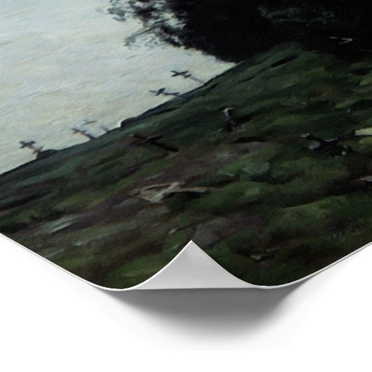 Over Eternal Quiet door Isaac Levitan Poster (Hoek)