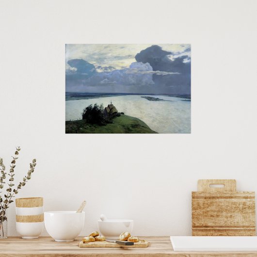 Over Eternal Quiet door Isaac Levitan Poster (Keuken)